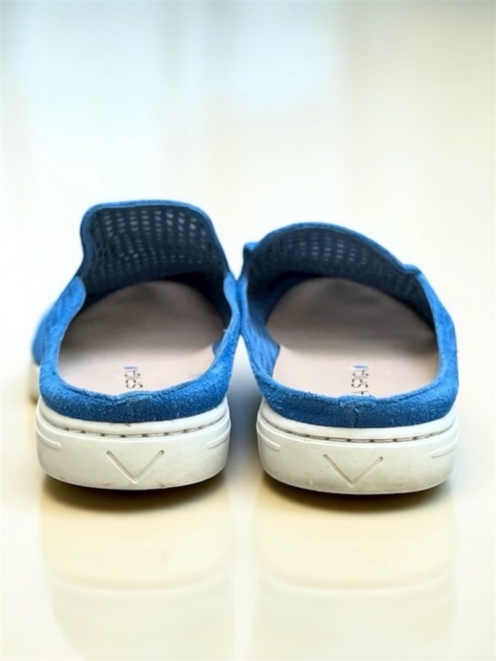 Via Spiga Cobalt Perforated Slip-On Mules - Picture 9 of 11